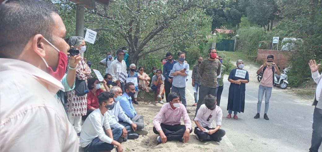 protesting villagers of satoli